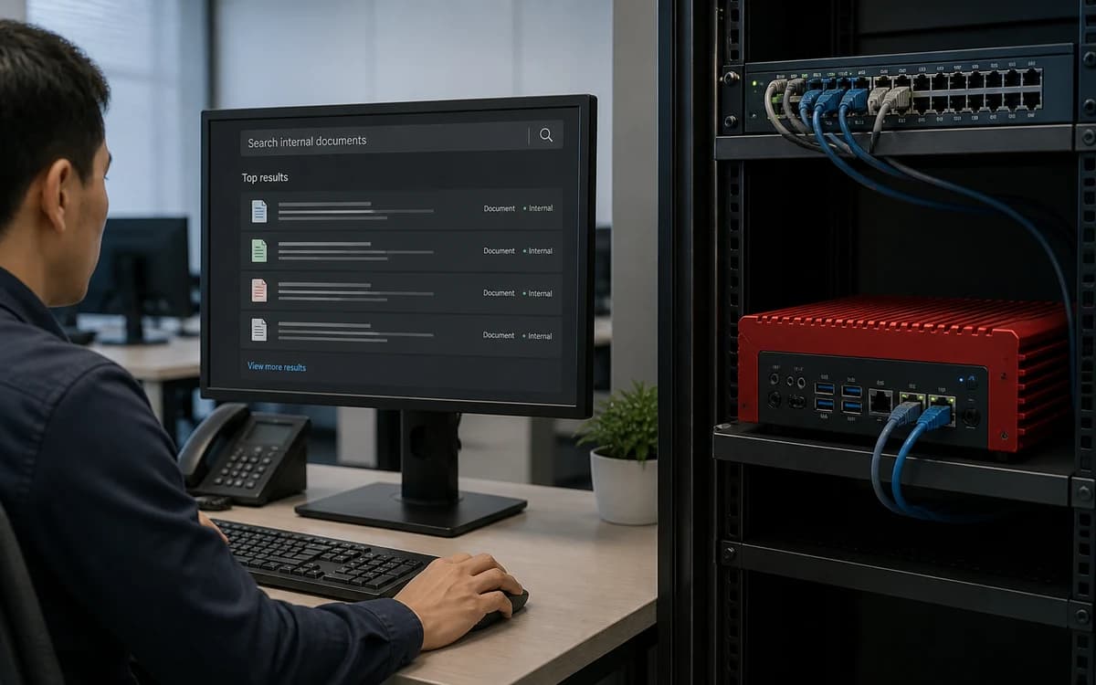On-site AI knowledge base and edge compute deployment scene