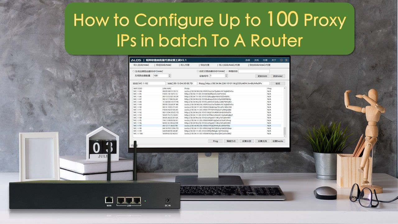 100 Proxy Wi-Fi Router for Phone Farming - 100 SSIDs with 100 Proxies ...