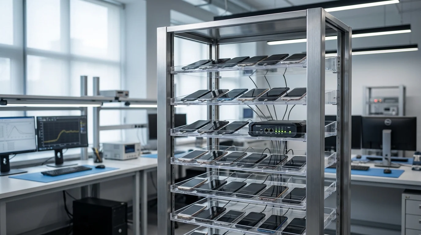 High-density mobile phone matrix rack and BPR-W network environment